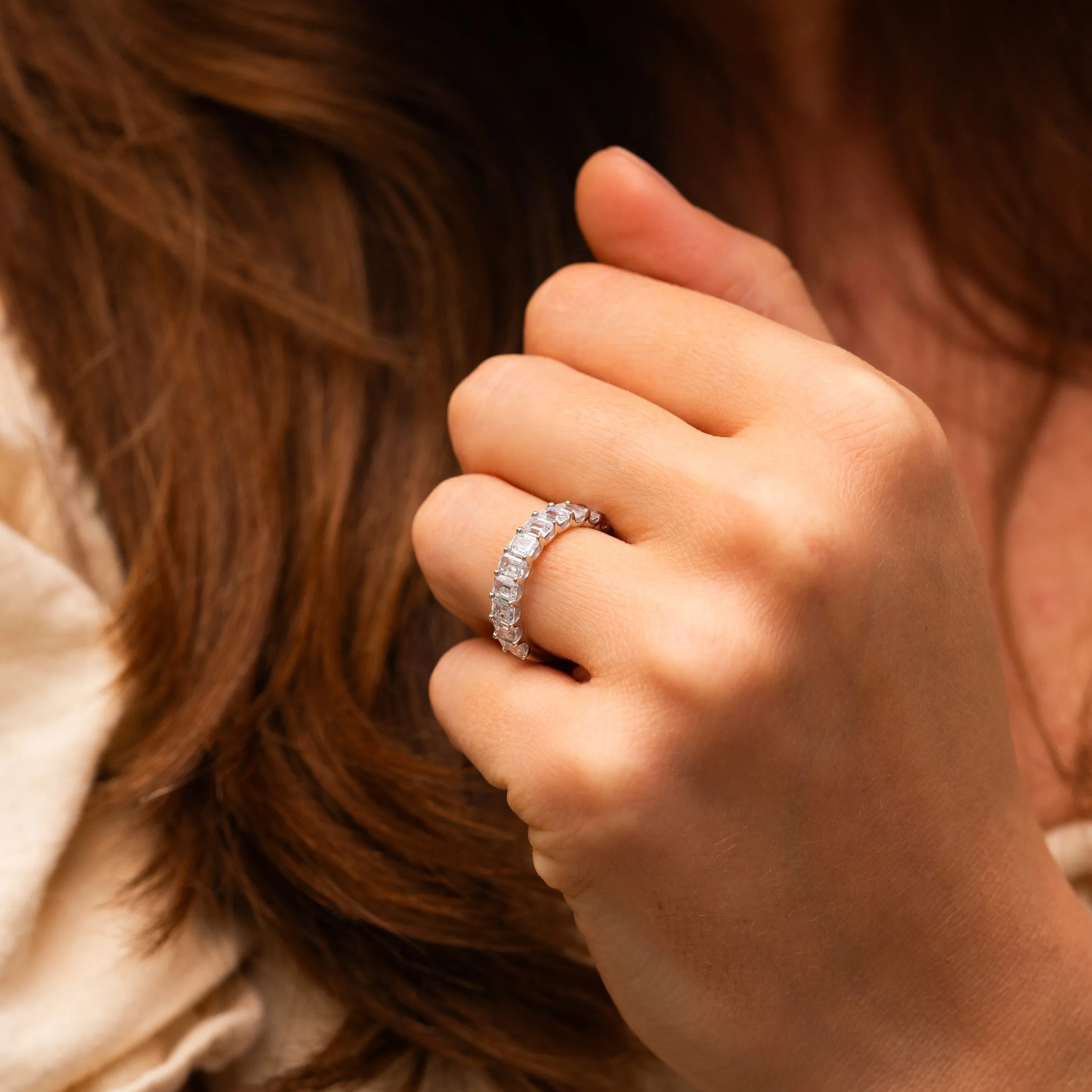 The Angelika Ring | Baguette Diamond Band sold by Ethica Diamonds