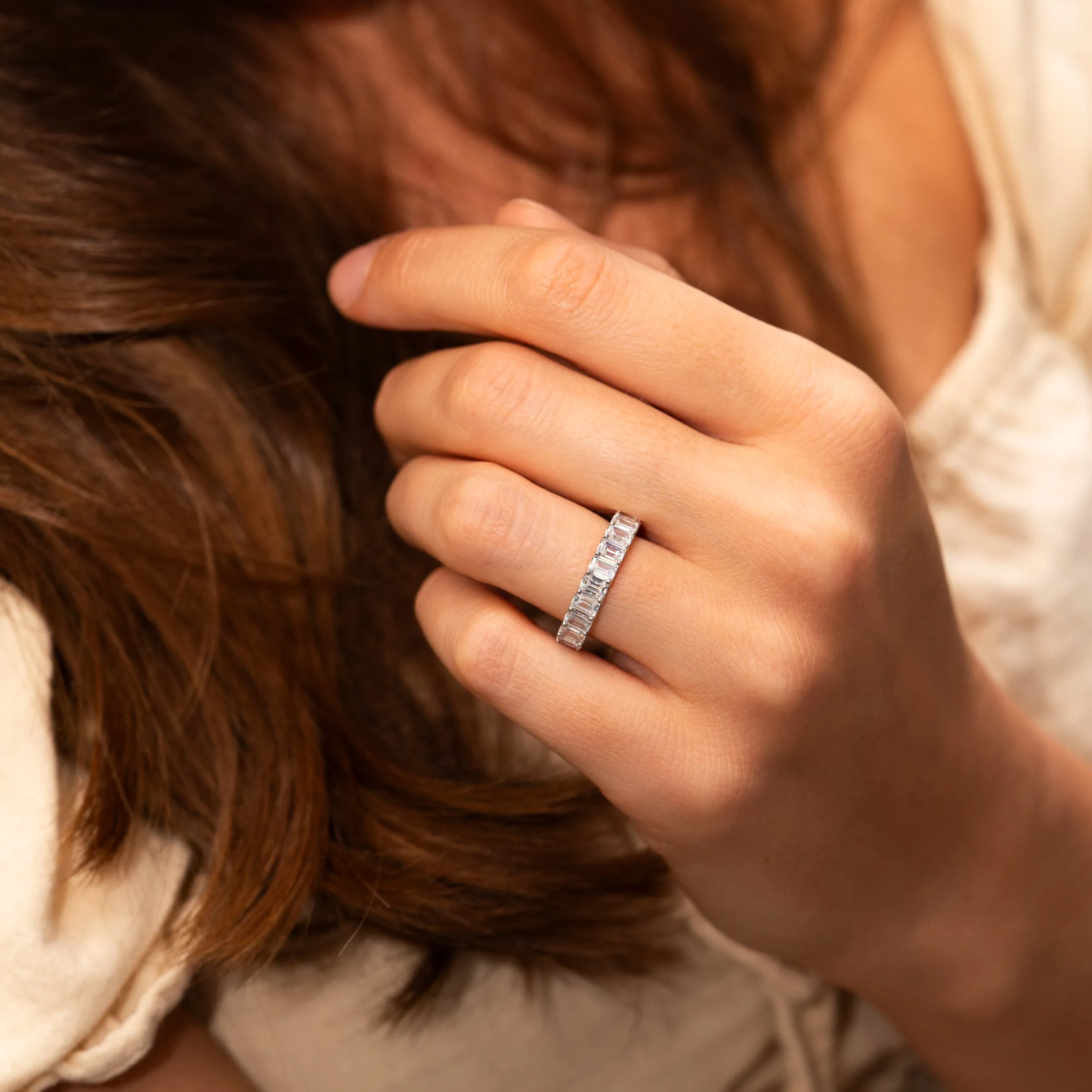 The Angelika Ring | Baguette Diamond Band sold by Ethica Diamonds product image thumbnail 4