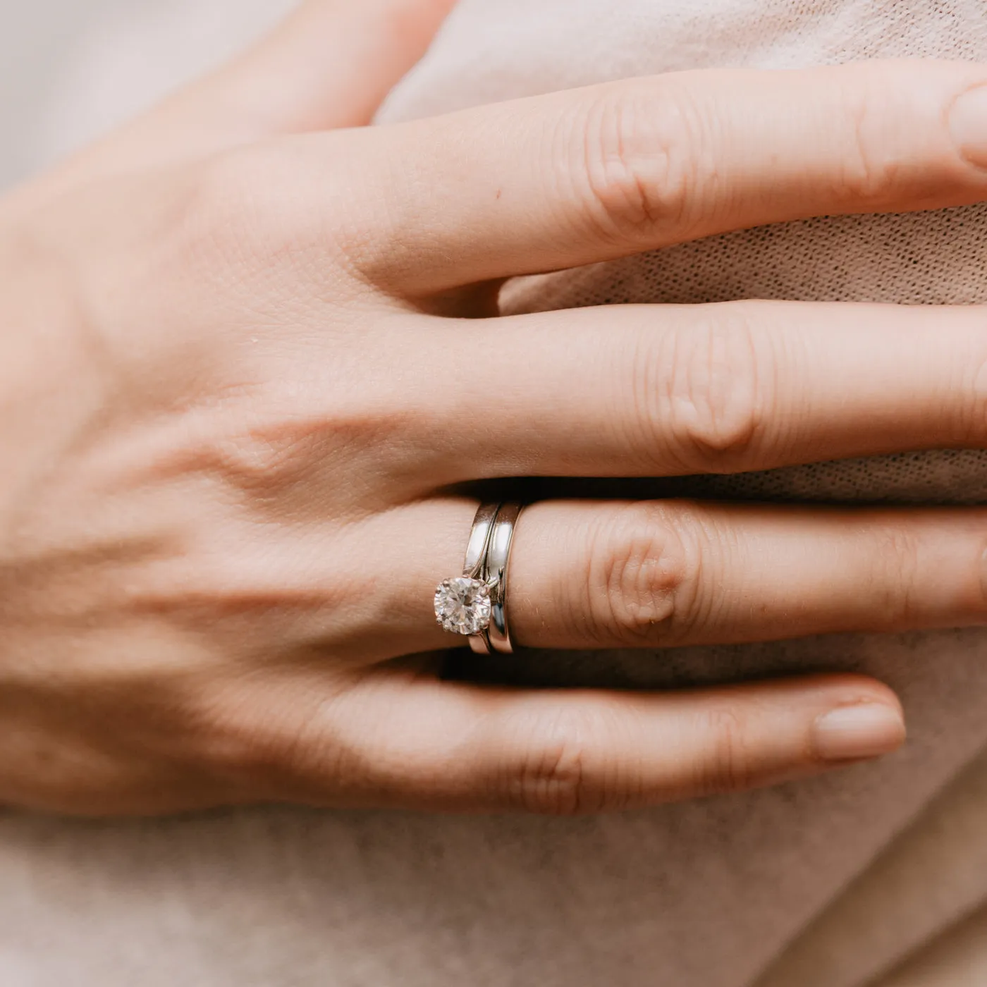 The Delilah Ring | Round Lab Diamond Split Claw Solitaire Engagement sold by Ethica Diamonds product image thumbnail 5