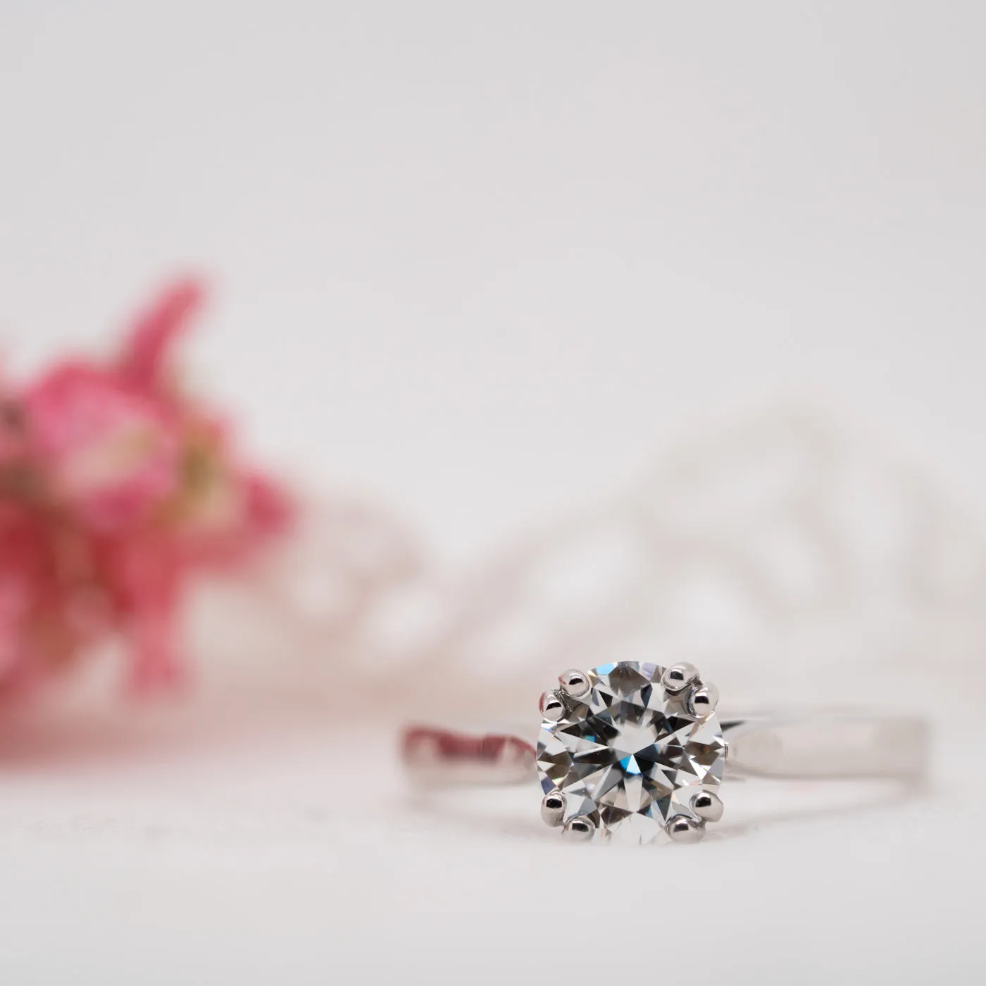 The Delilah Ring | Round Lab Diamond Split Claw Solitaire Engagement sold by Ethica Diamonds product image thumbnail 2