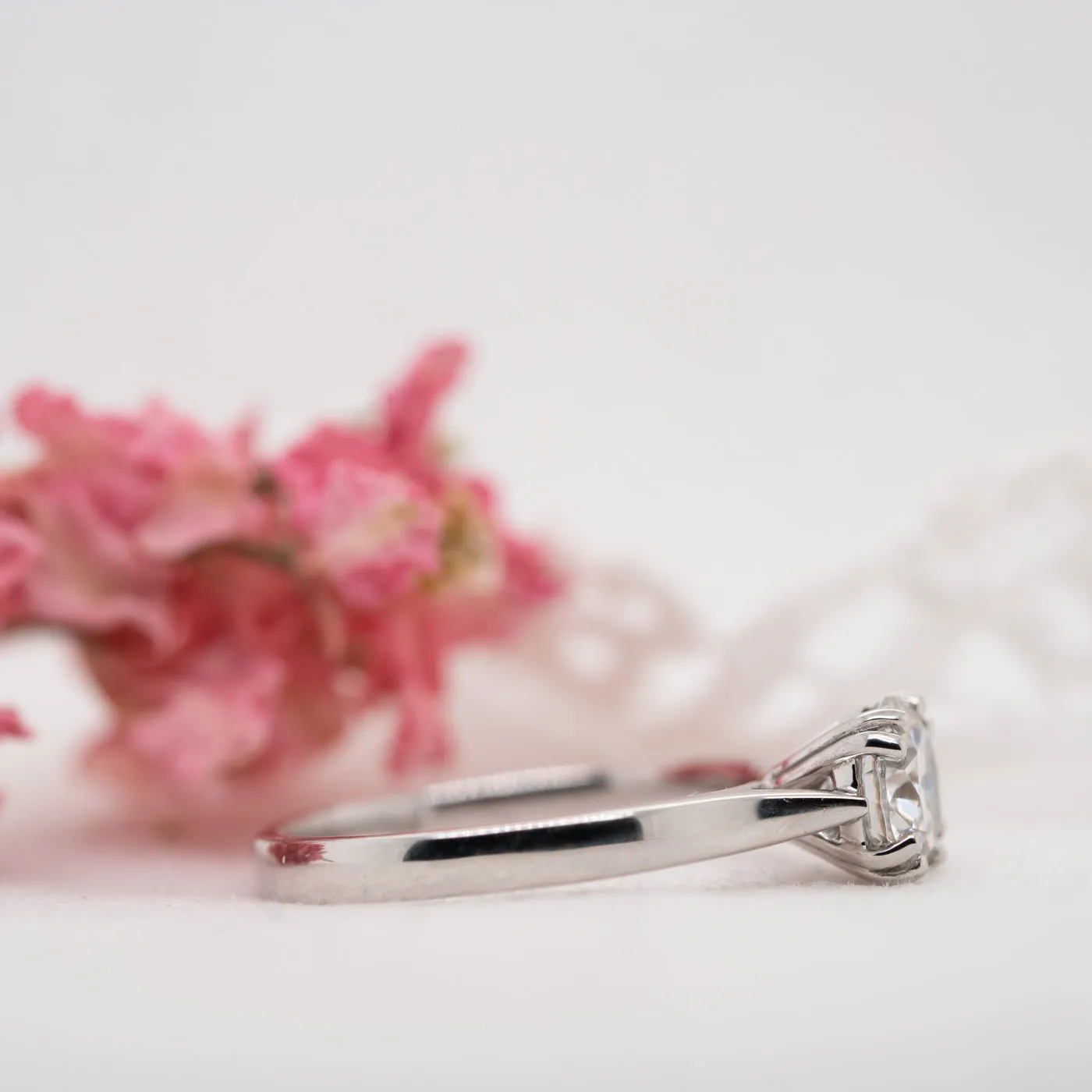 The Delilah Ring | Round Lab Diamond Split Claw Solitaire Engagement sold by Ethica Diamonds product image thumbnail 3