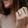 The Elissa Ring | Asscher Lab Diamond Dainty Engagement Solitaire sold by Ethica Diamonds