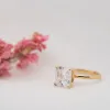The Elissa Ring | Asscher Lab Diamond Dainty Engagement Solitaire sold by Ethica Diamonds