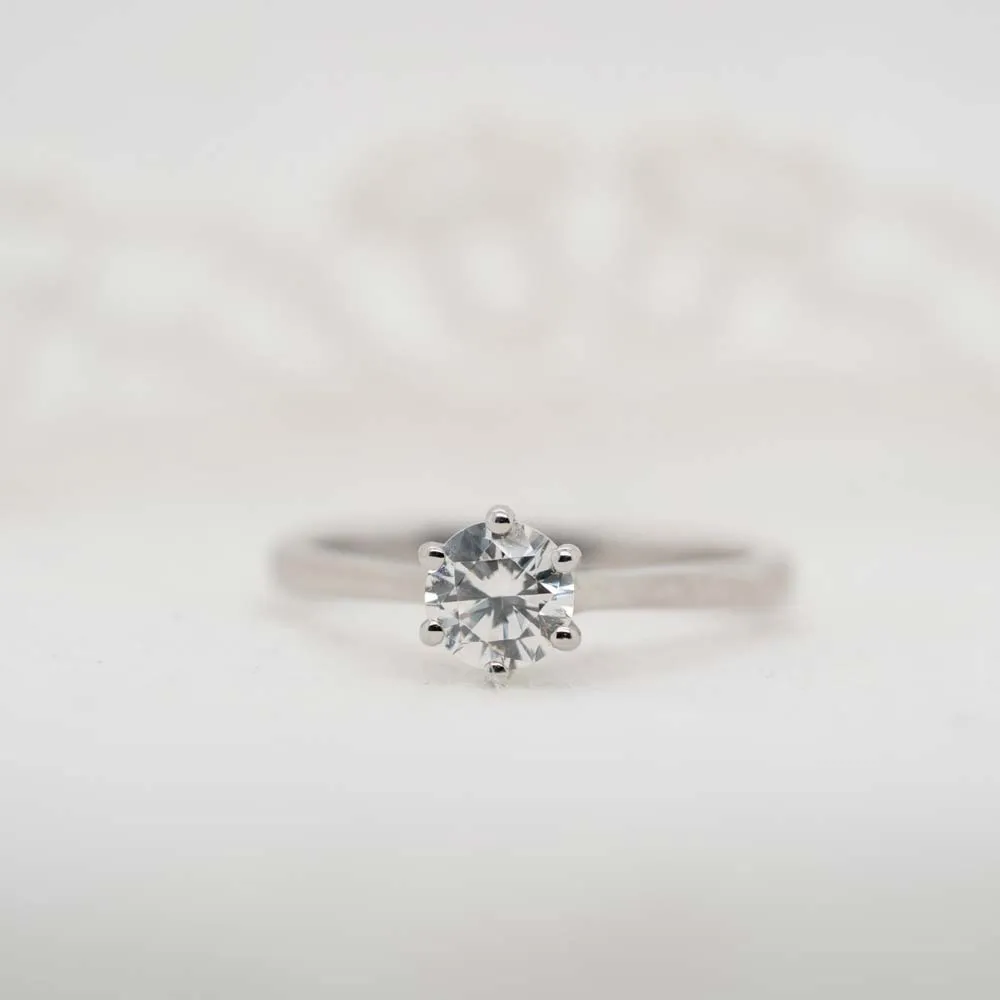 The Tasha Ring | 0.50ct D-E VVS1 Six Claw Engagement Solitaire 950 Platinum sold by Ethica Diamonds product image thumbnail 2