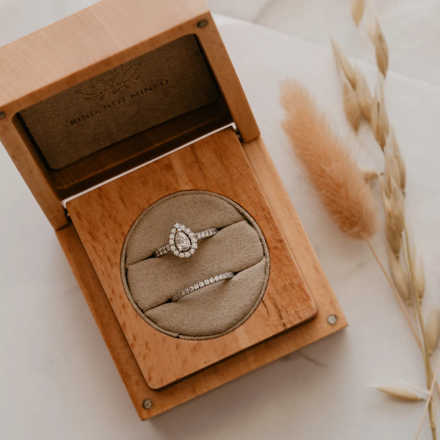 Sustainable Wood Forever Box sold by Ethica Diamonds