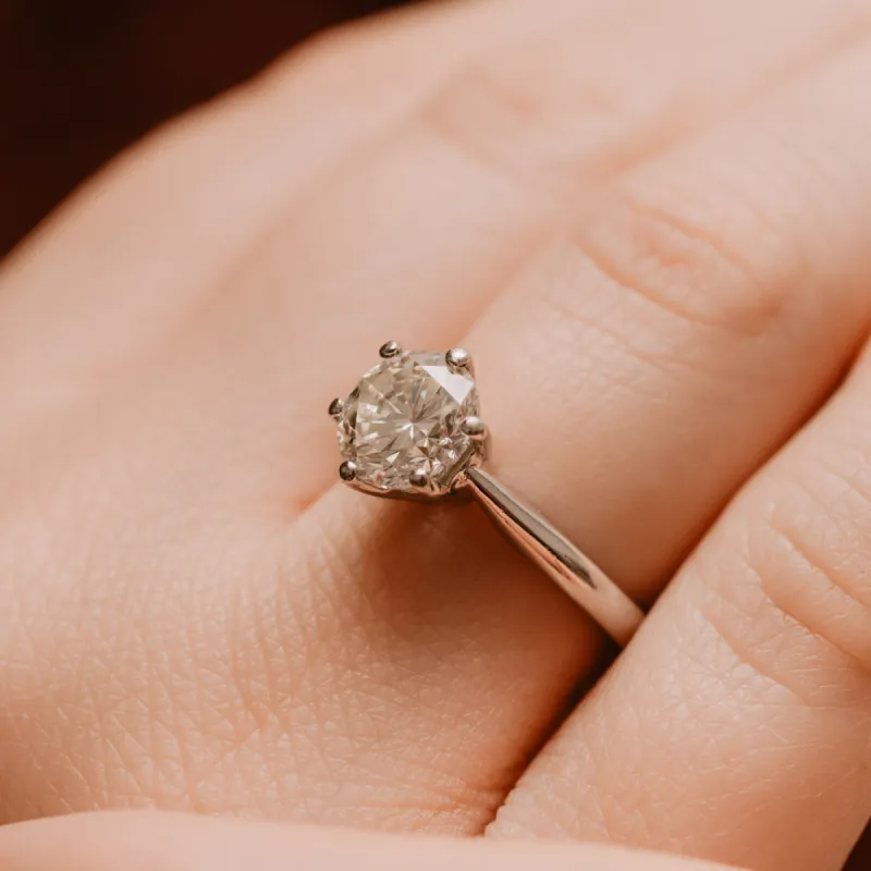The Harriet Ring | 2.01ct D-E VVS1 Tiffany Solitaire 950 Platinum sold by Ethica Diamonds