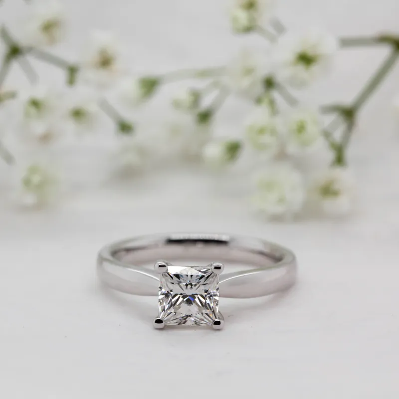 The Paris | Princess Cut Lab Diamond Solitaire Engagement Ring sold by Ethica Diamonds