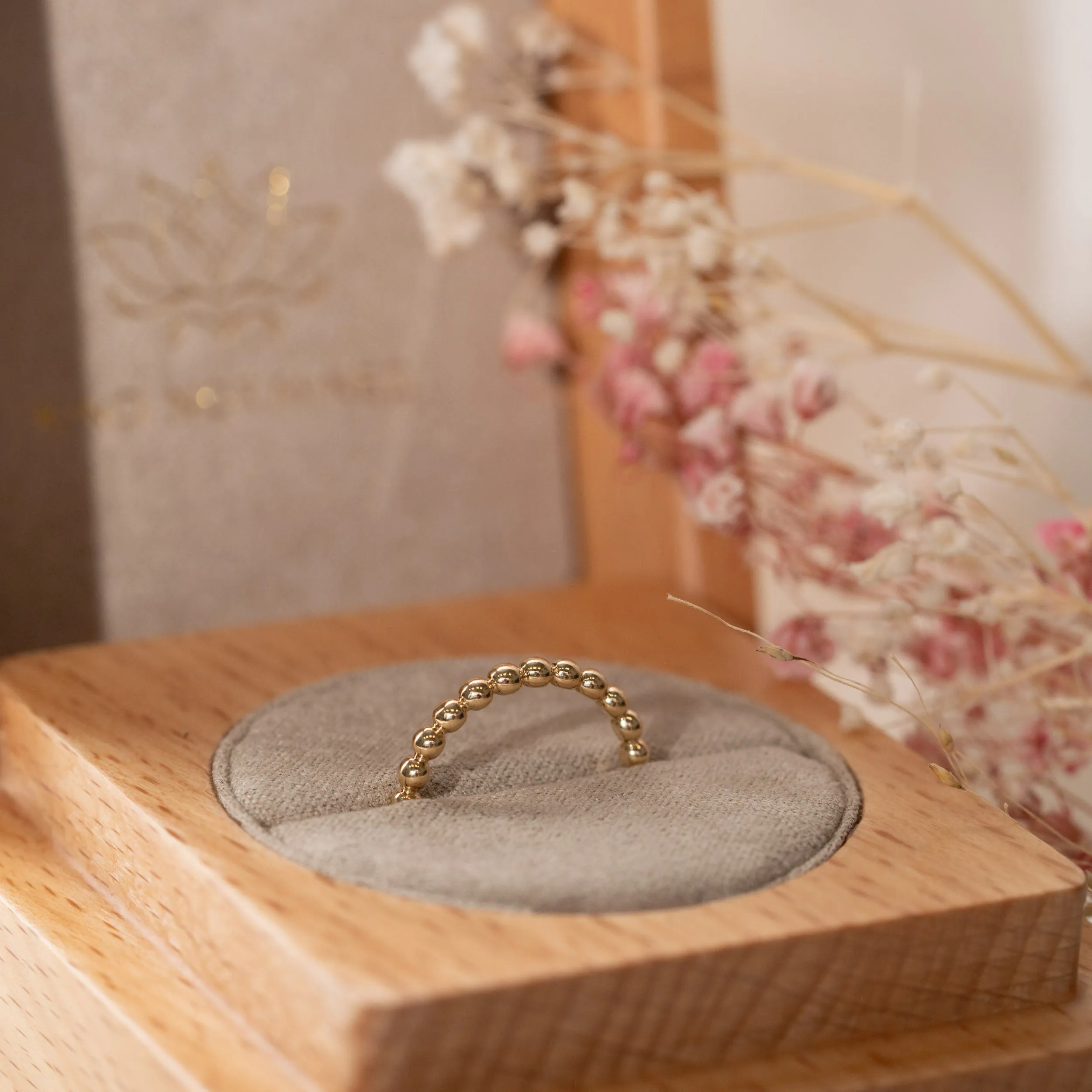 The Lana Ring | Beaded Modern Wedding Band sold by Ethica Diamonds product image thumbnail 5