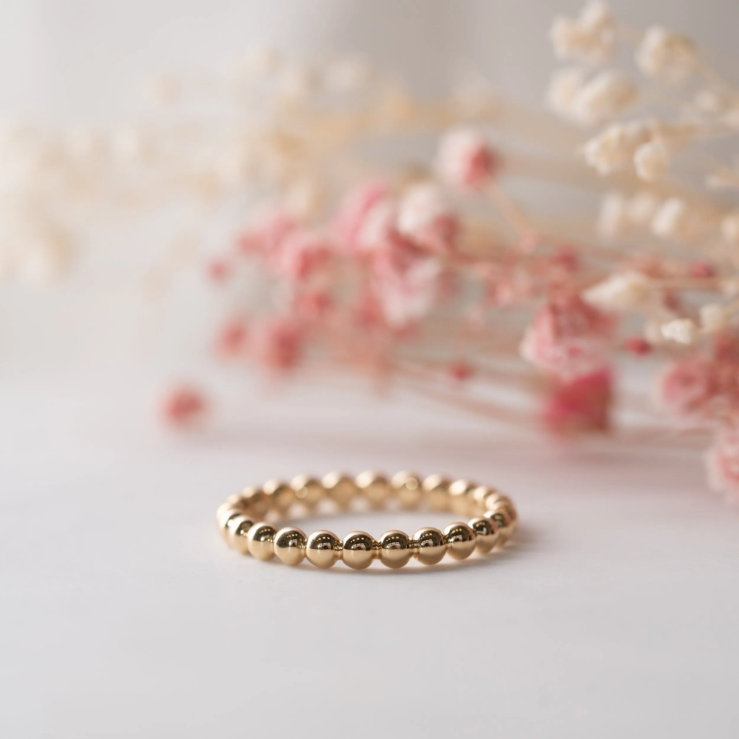 The Lana Ring | Beaded Modern Wedding Band sold by Ethica Diamonds