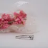 The Nola Ring | Round Lab Diamond Tiffany Engagement Slim Solitaire sold by Ethica Diamonds