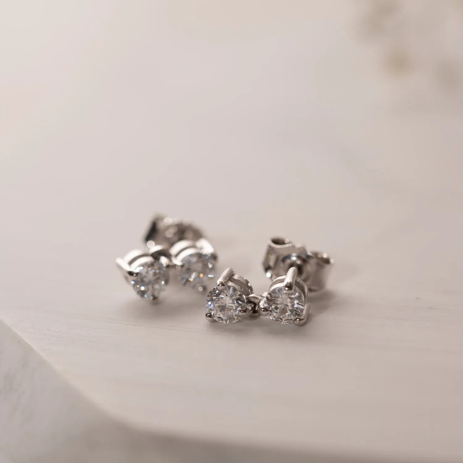 The Maia Earrings | 1.0ct D VS Round Lab Diamond 18k Fairtrade Gold Drop sold by Ethica Diamonds product image thumbnail 4