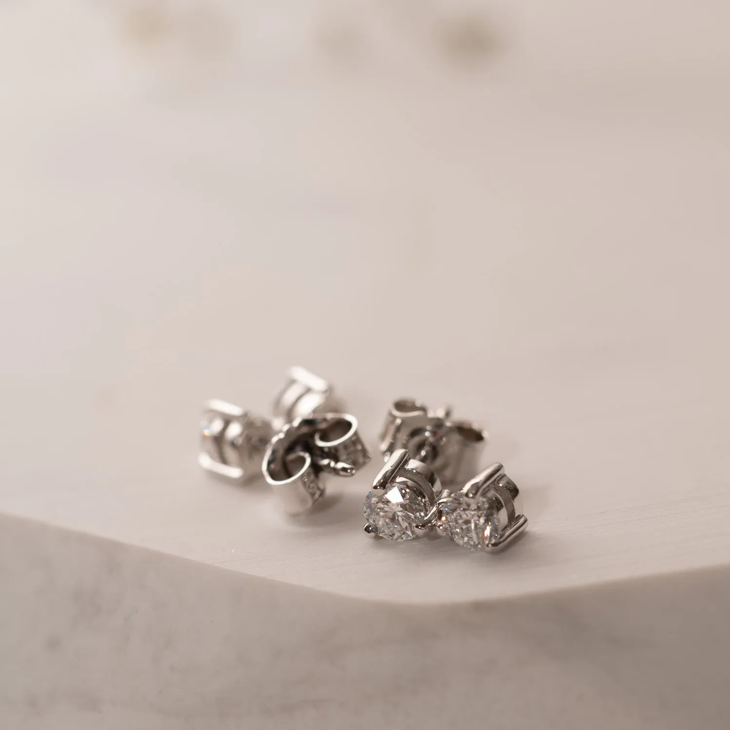 The Maia Earrings | 1.0ct D VS Round Lab Diamond 18k Fairtrade Gold Drop sold by Ethica Diamonds product image thumbnail 5