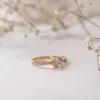 The Delfi Ring | 1.45ct D VVS2 Lab Diamond Round Accented Vine Engagement 18K Yellow Gold sold by Ethica Diamonds