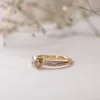 The Delfi Ring | 1.45ct D VVS2 Lab Diamond Round Accented Vine Engagement 18K Yellow Gold sold by Ethica Diamonds