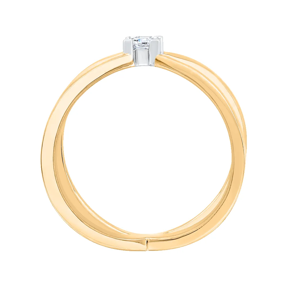 The Eleni | Lab Diamond Criss Cross Statement Ring sold by Ethica Diamonds product image thumbnail 5