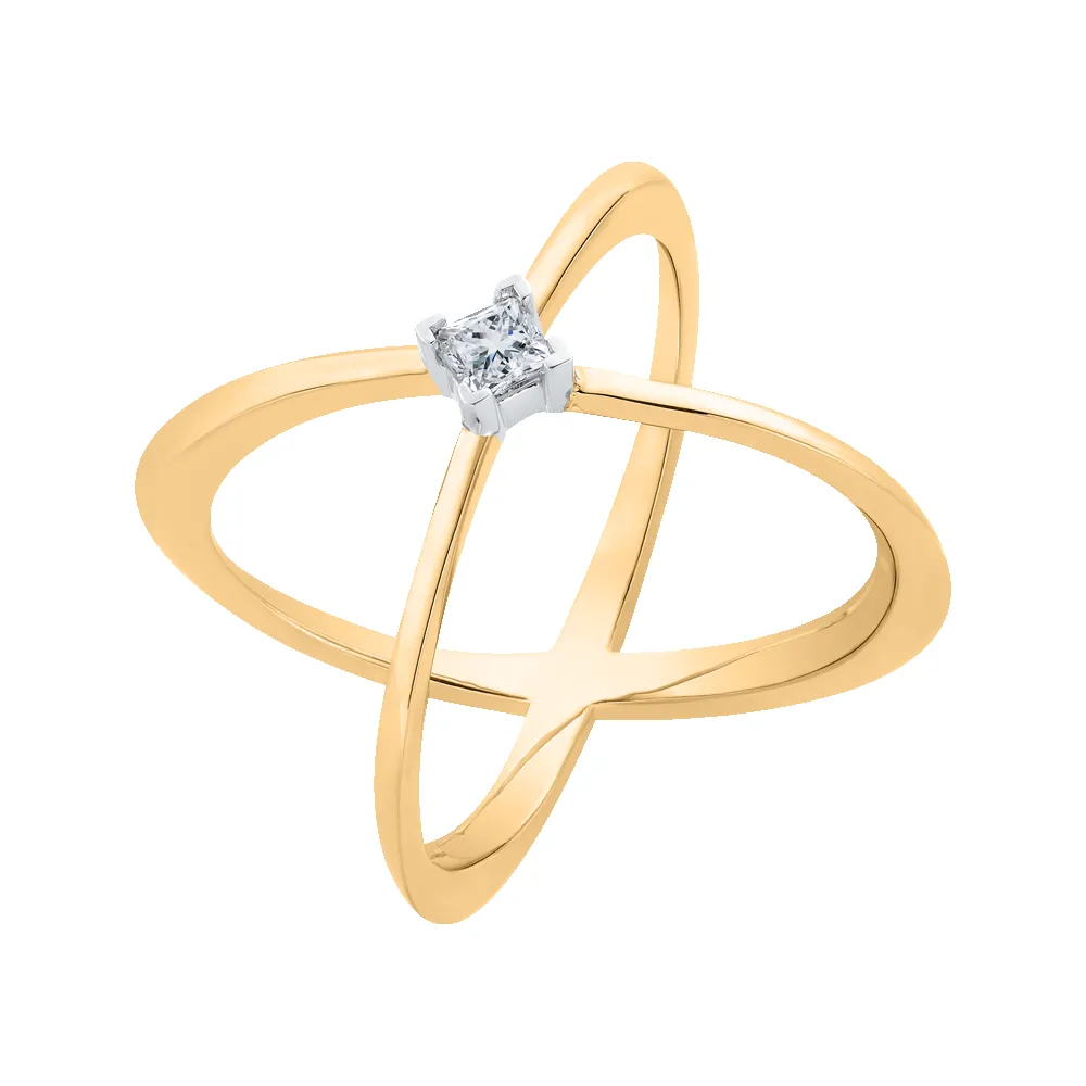 The Eleni | Lab Diamond Criss Cross Statement Ring sold by Ethica Diamonds product image thumbnail 3