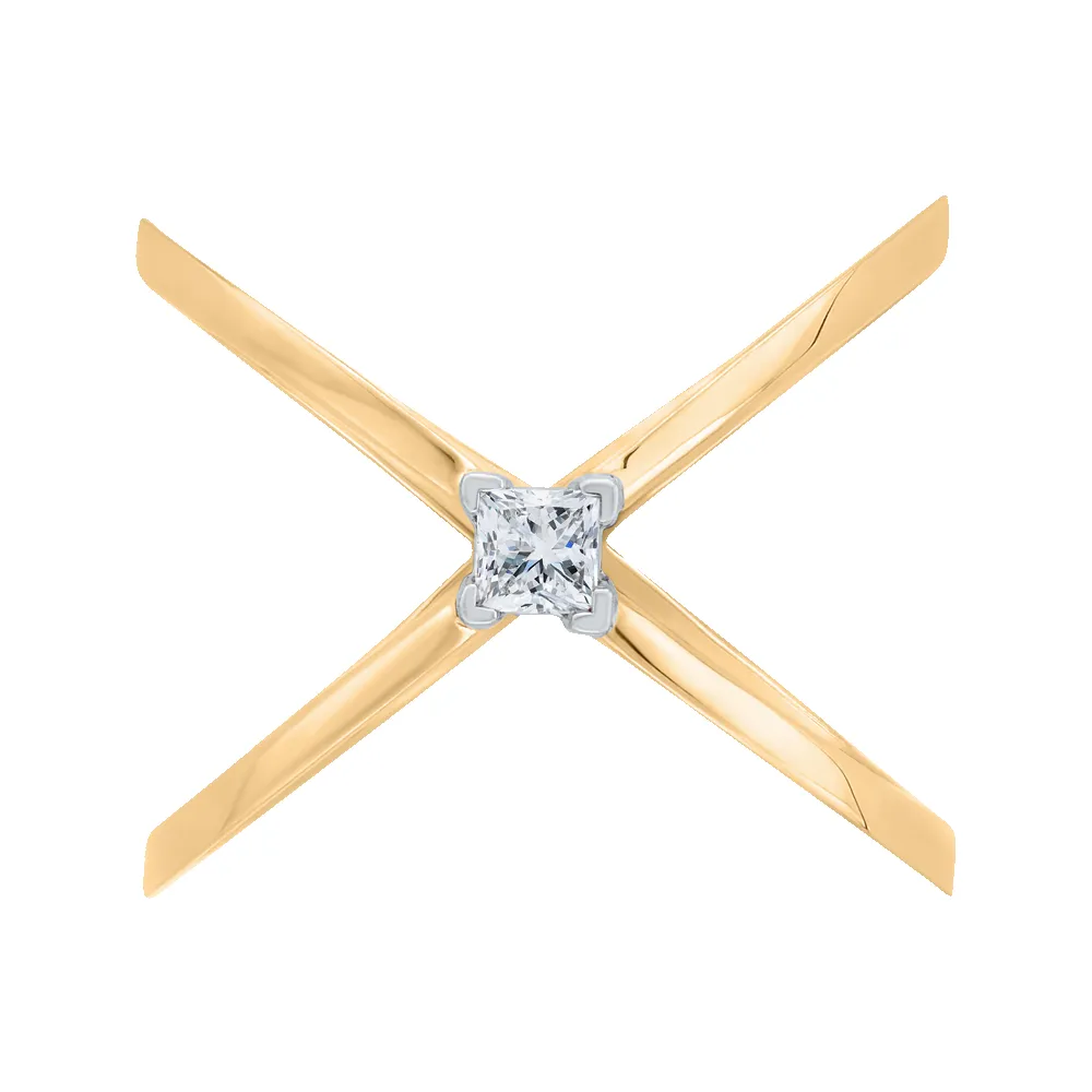 The Eleni | Lab Diamond Criss Cross Statement Ring sold by Ethica Diamonds product image thumbnail 2