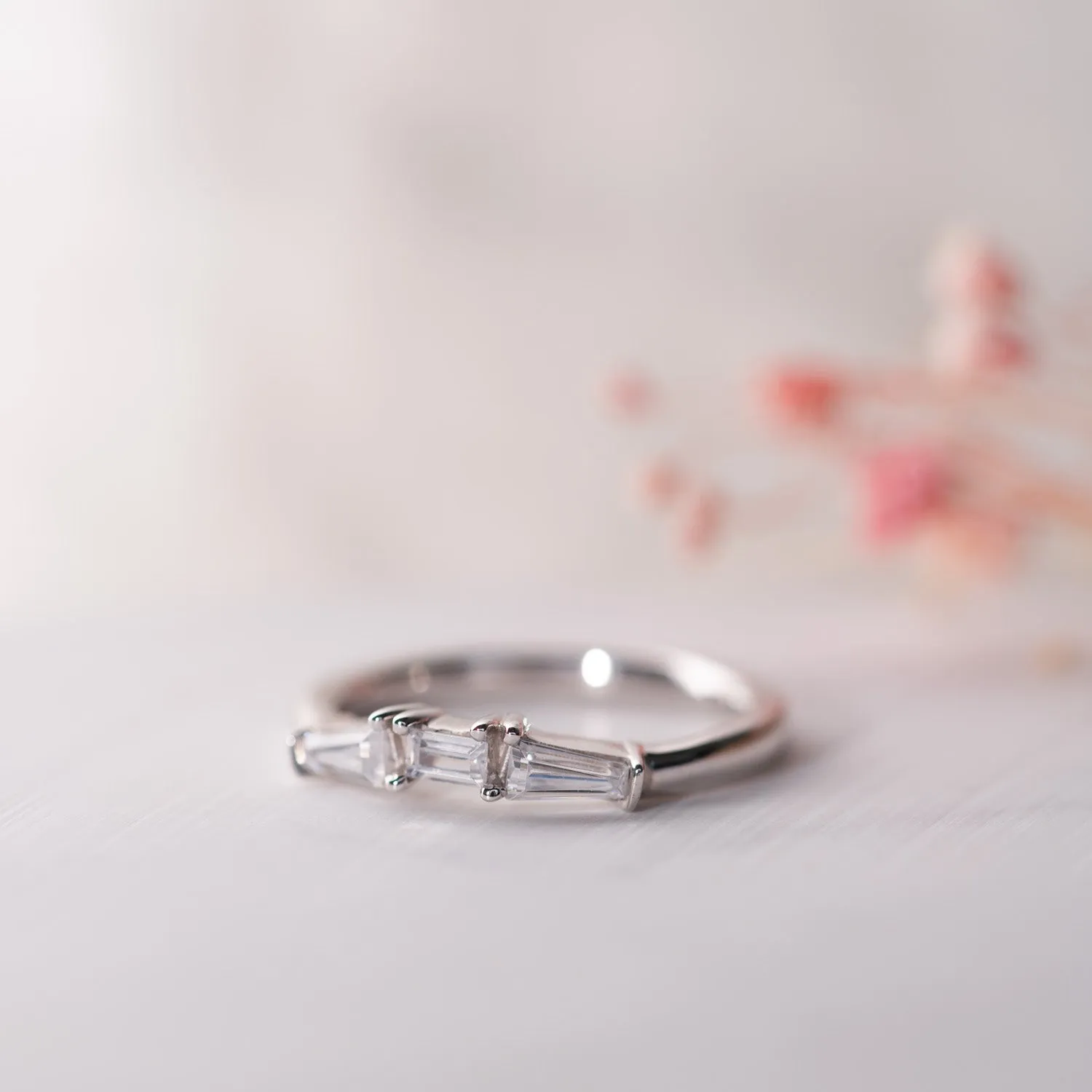 The Lucia Ring | Lab Diamond Art Deco Curve Band sold by Ethica Diamonds product image thumbnail 2