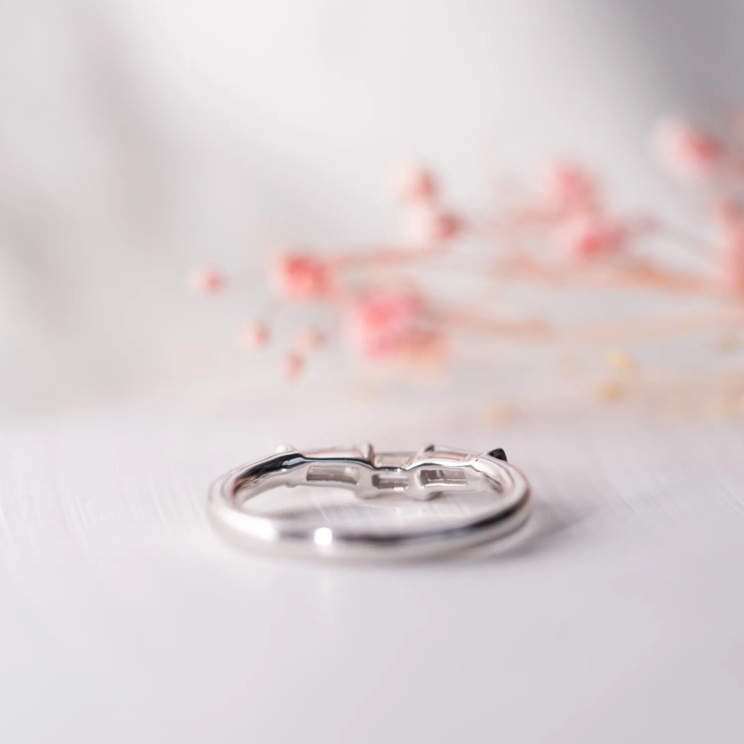 The Lucia Ring | Lab Diamond Art Deco Curve Band sold by Ethica Diamonds product image thumbnail 5