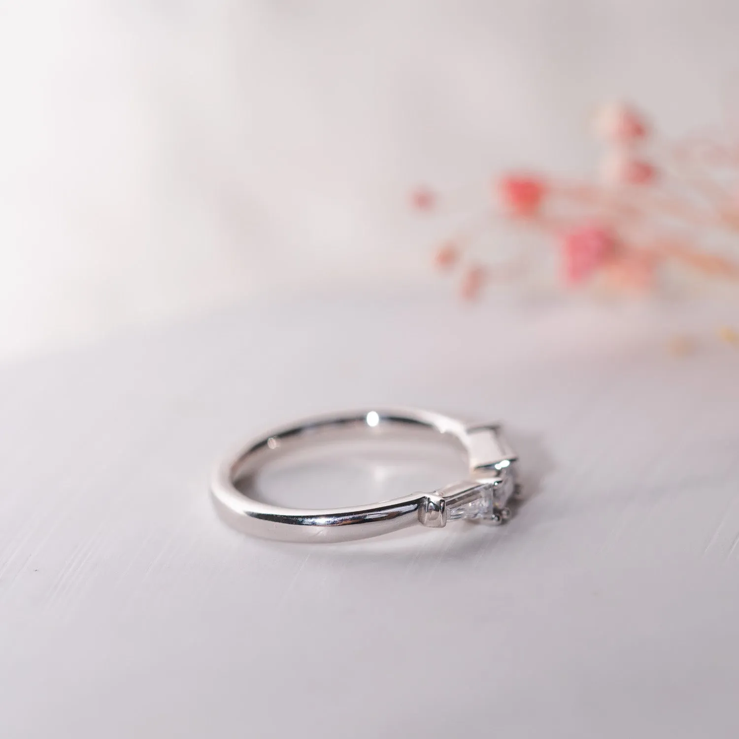 The Lucia Ring | Lab Diamond Art Deco Curve Band sold by Ethica Diamonds product image thumbnail 4