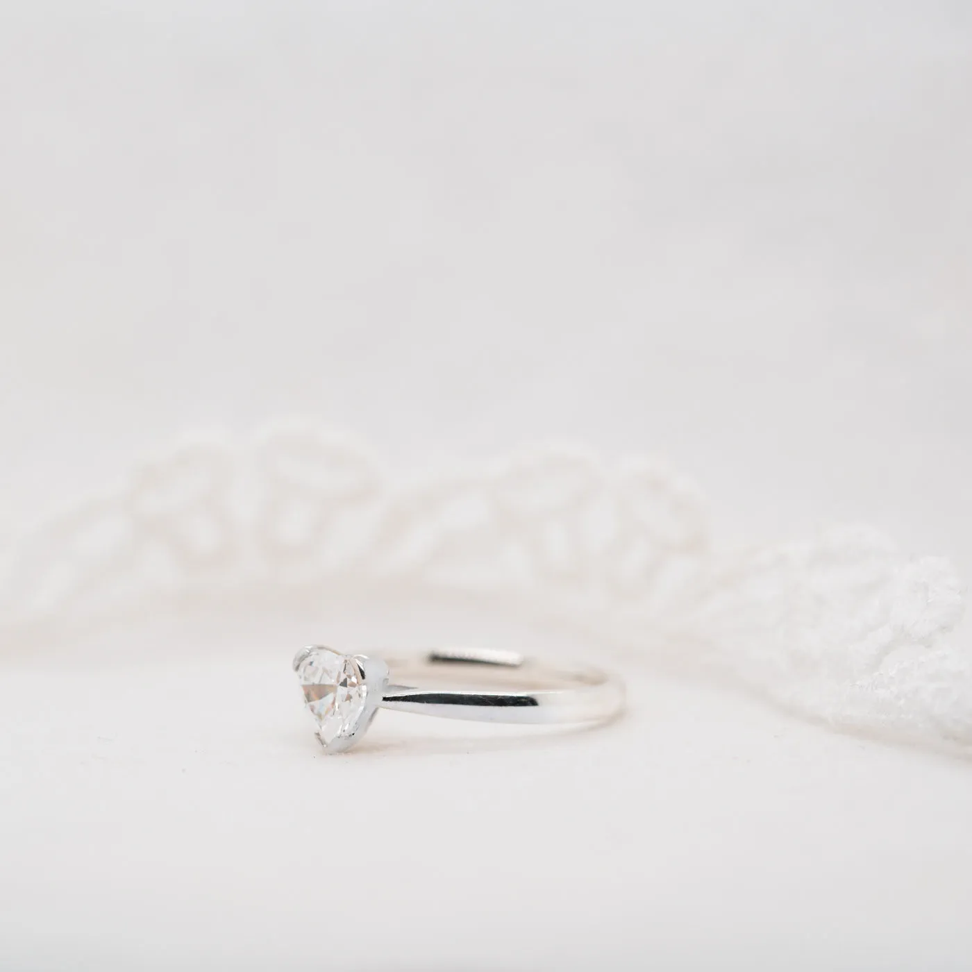 The Valentina Ring | Heart Cut Moissanite Classic Engagement Solitaire sold by Ethica Diamonds product image thumbnail 3