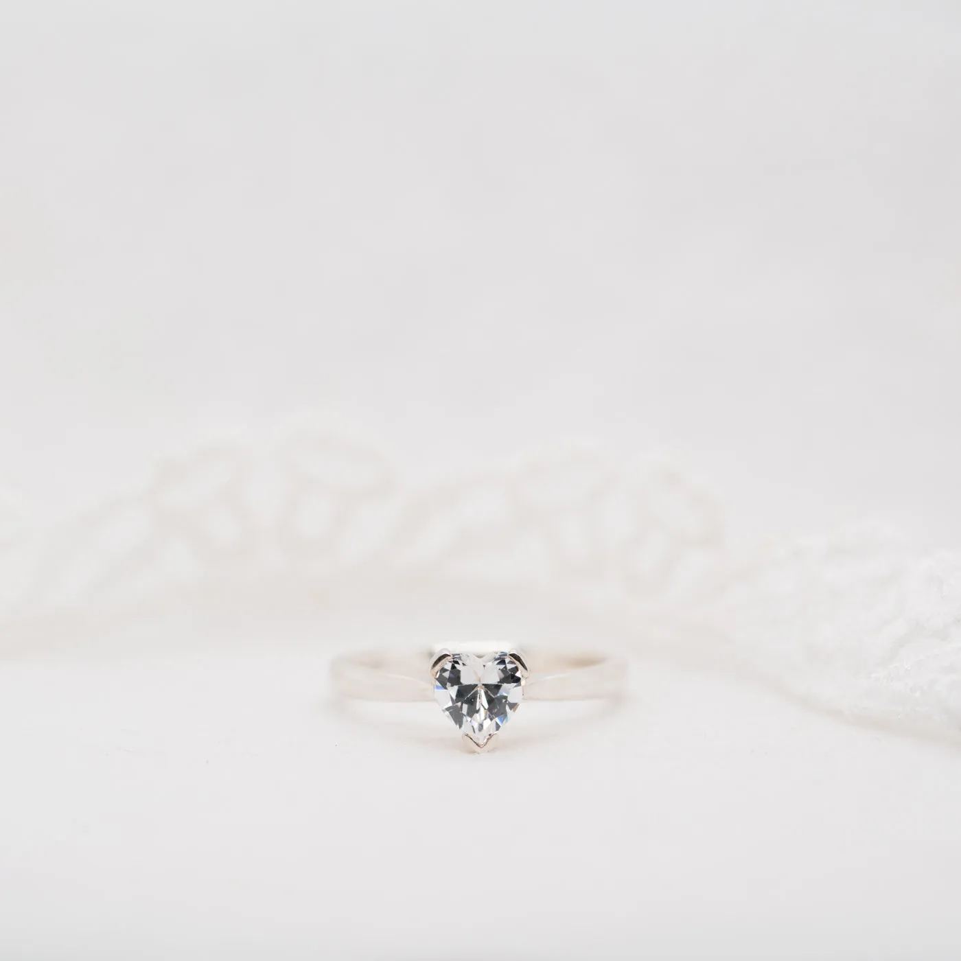 The Valentina Ring | Heart Cut Moissanite Classic Engagement Solitaire sold by Ethica Diamonds product image thumbnail 2