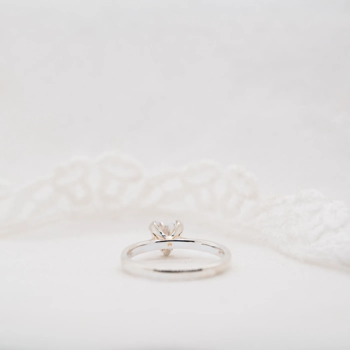 The Valentina Ring | Heart Cut Moissanite Classic Engagement Solitaire sold by Ethica Diamonds product image thumbnail 5