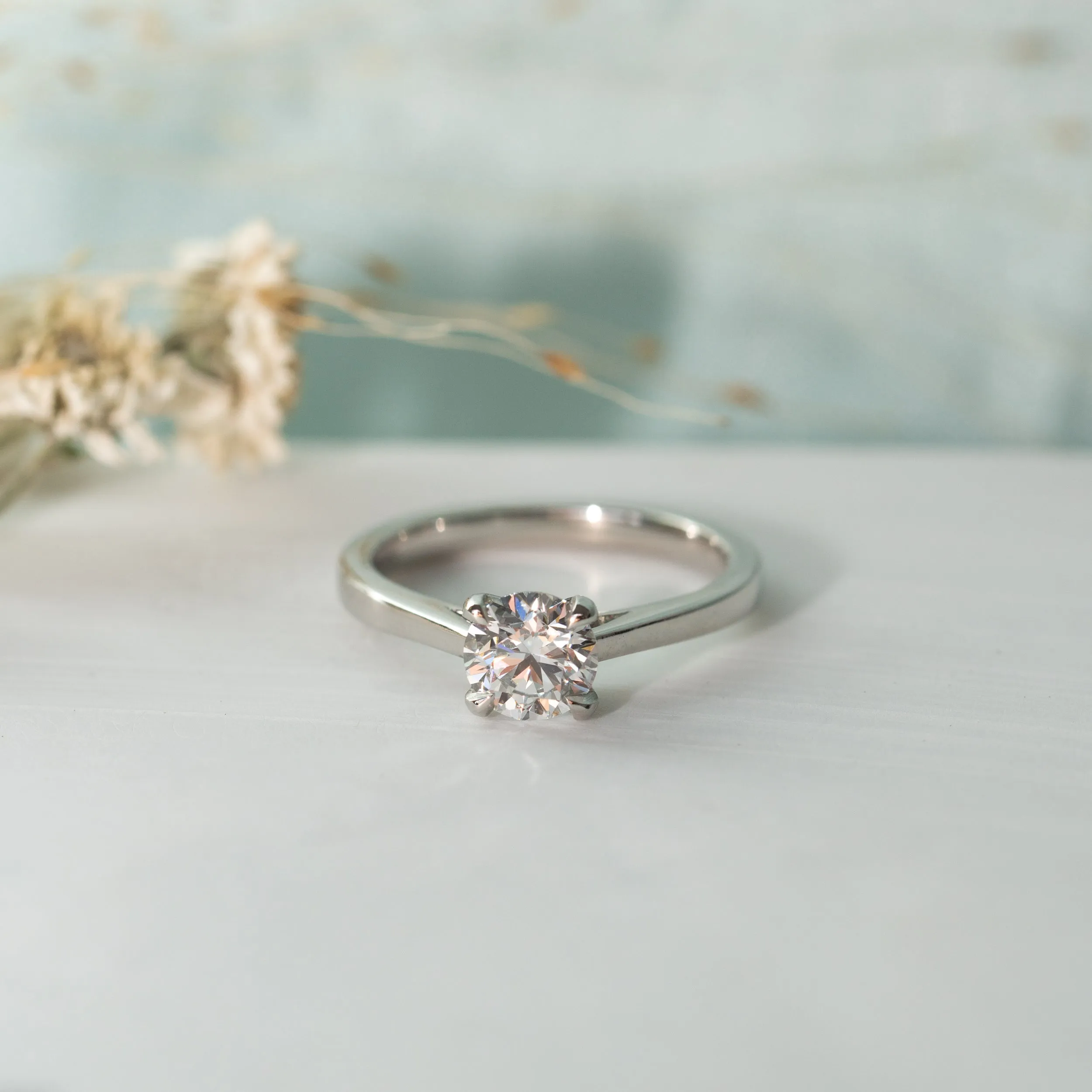 The Kae Ring | Round Lab Diamond Dainty Classic Engagement Solitaire sold by Ethica Diamonds