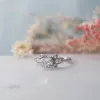 The Vani Ring | Round Lab Diamond Nature Accented Engagement sold by Ethica Diamonds