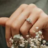 The Vani Ring | Round Lab Diamond Nature Accented Engagement sold by Ethica Diamonds