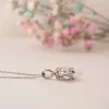 The Calia Pendant | Oval Moissanite Four Claw Solitaire sold by Ethica Diamonds