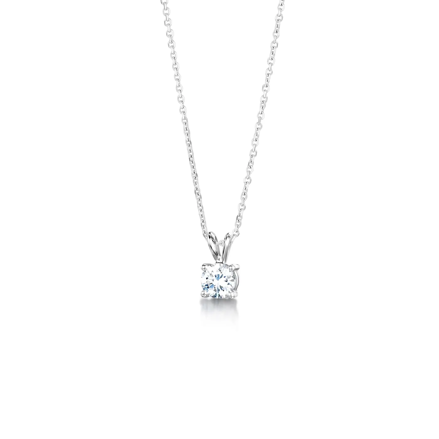 The Echo Pendant | Round Lab Diamond Spilt Bail Solitaire sold by Ethica Diamonds product image thumbnail 5