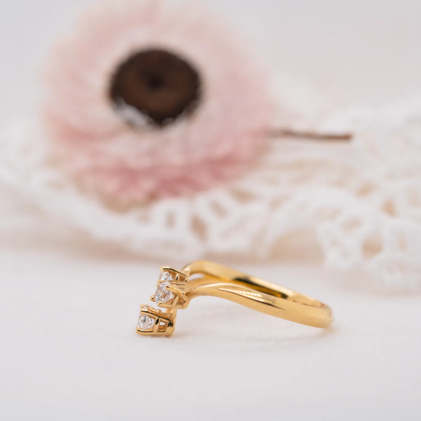 The Stella Ring | Moissanite Shooting Stars Trilogy sold by Ethica Diamonds product image thumbnail 5