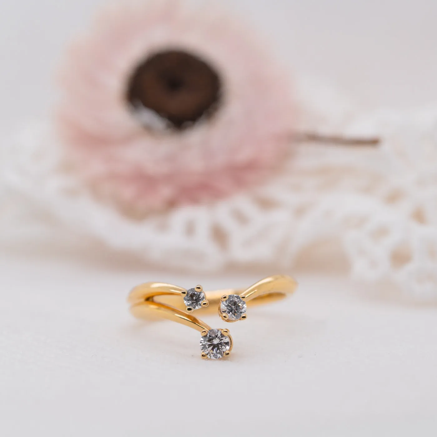 The Stella Ring | Moissanite Shooting Stars Trilogy sold by Ethica Diamonds product image thumbnail 2