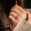The Tessa Ring | Oval & Round Lab Diamond Engagement Trilogy sold by Ethica Diamonds