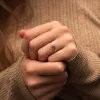 The Posey Ring | Moissanite & Diamond Floral Engagement Halo sold by Ethica Diamonds