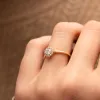 The Posey Ring | Moissanite & Diamond Floral Engagement Halo sold by Ethica Diamonds