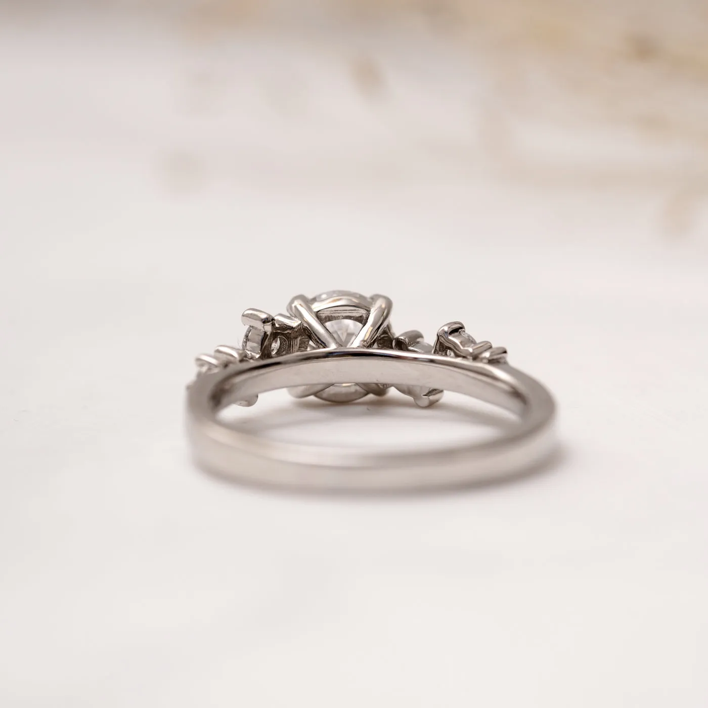 The Sophie Ring | Round Lab Diamond Accented Engagement sold by Ethica Diamonds product image thumbnail 4