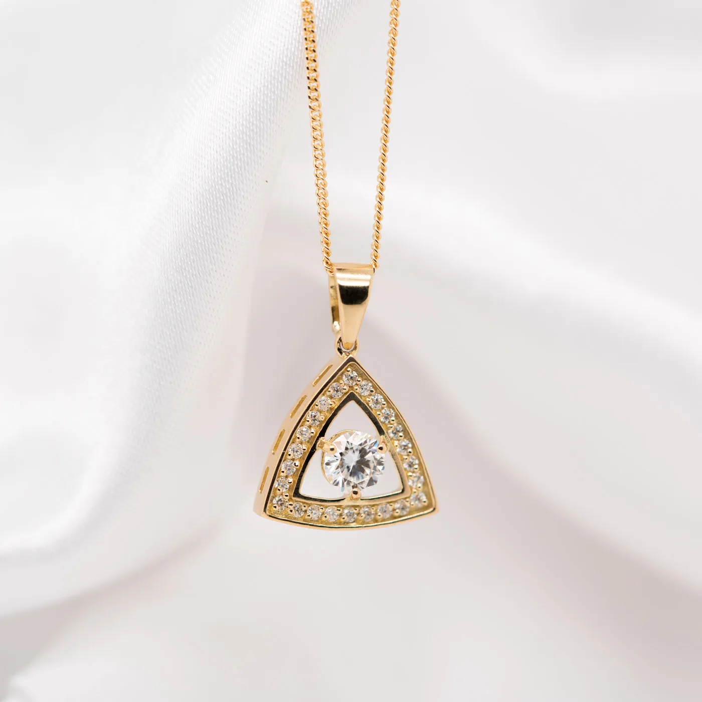 The Sienna Pendant | Lab Diamond Shield Halo sold by Ethica Diamonds product image thumbnail 3