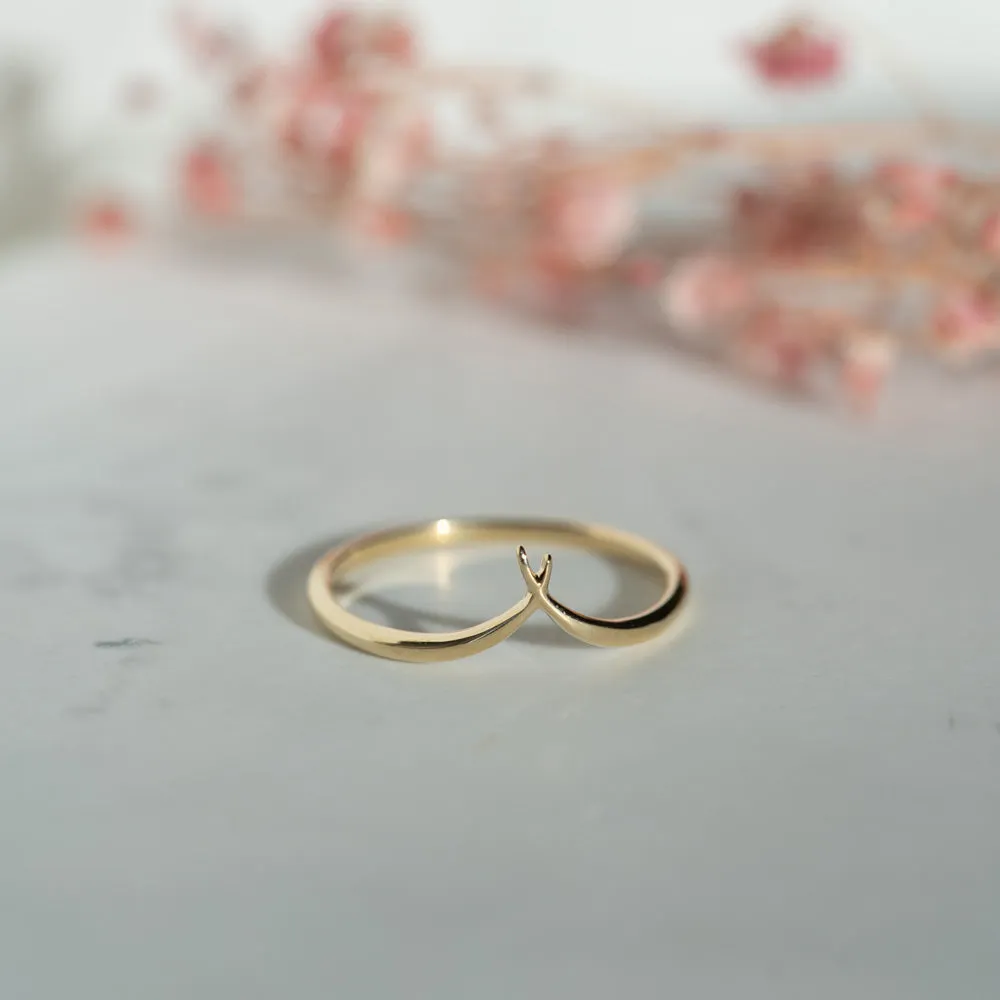 The Ysella Ring | 100% Recycled 9k Gold Wishbone sold by Ethica Diamonds product image thumbnail 3