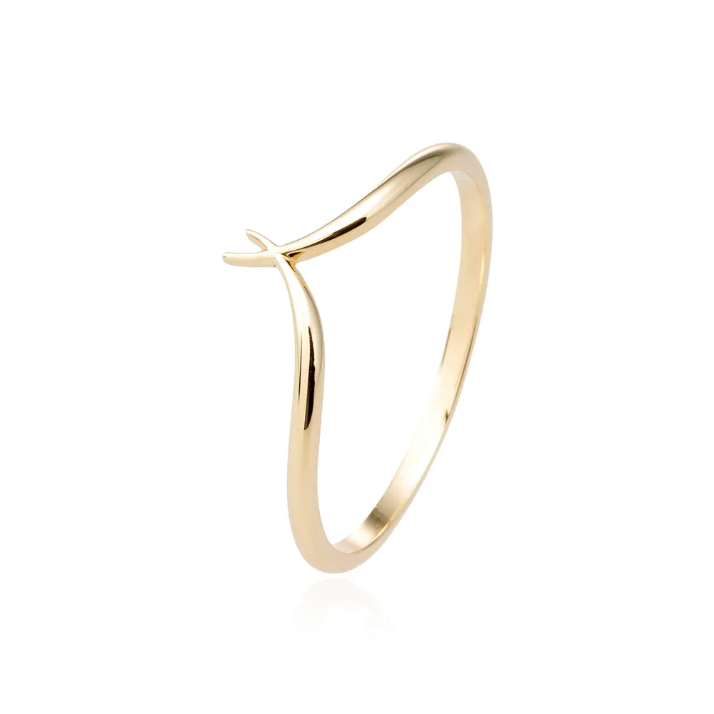 The Ysella Ring | 100% Recycled 9k Gold Wishbone sold by Ethica Diamonds product image thumbnail 5