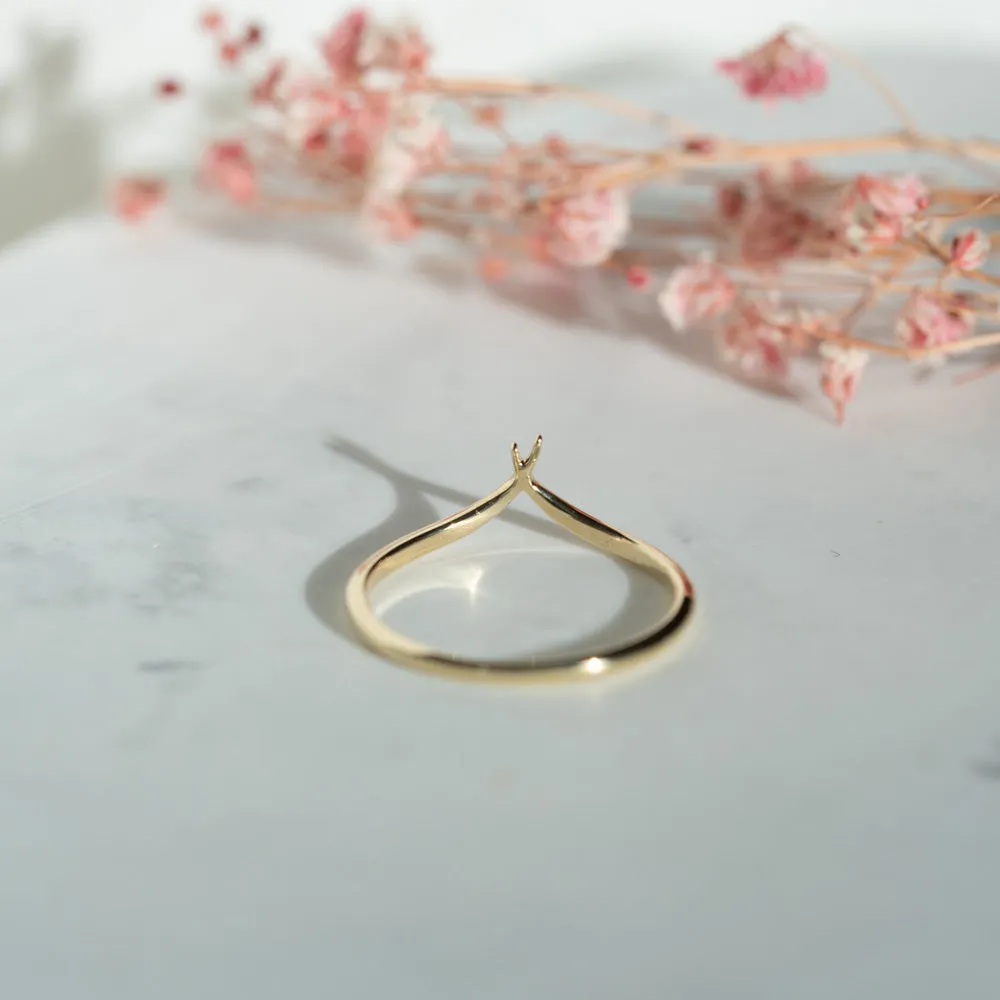 The Ysella Ring | 100% Recycled 9k Gold Wishbone sold by Ethica Diamonds product image thumbnail 4