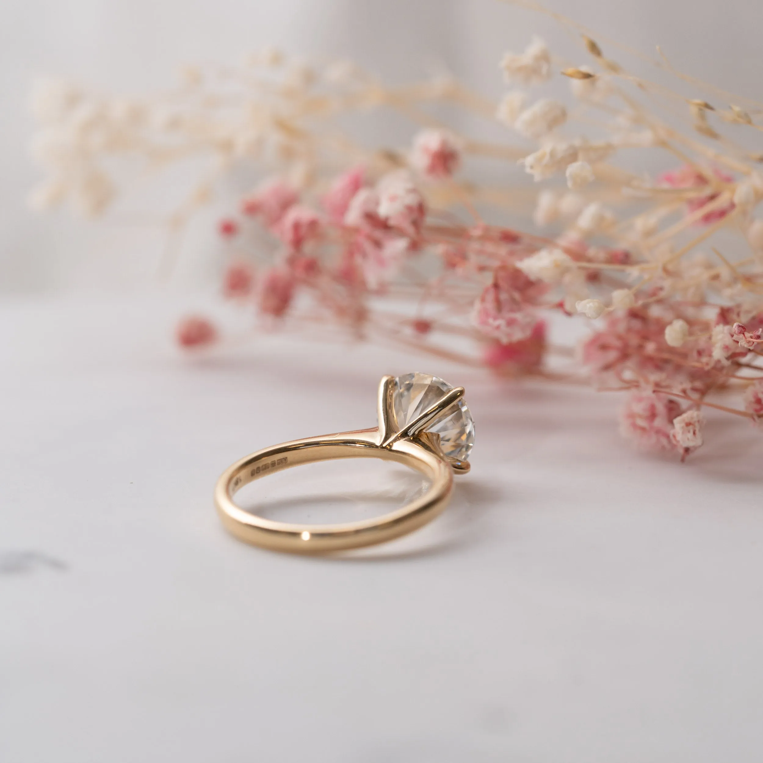 The Adeline Ring | Round Lab Diamond Tiffany Engagement Solitaire sold by Ethica Diamonds product image thumbnail 5