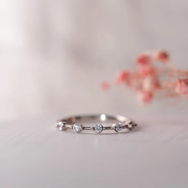 The Carina Ring | Lab Diamond Modern Station Set Band sold by Ethica Diamonds