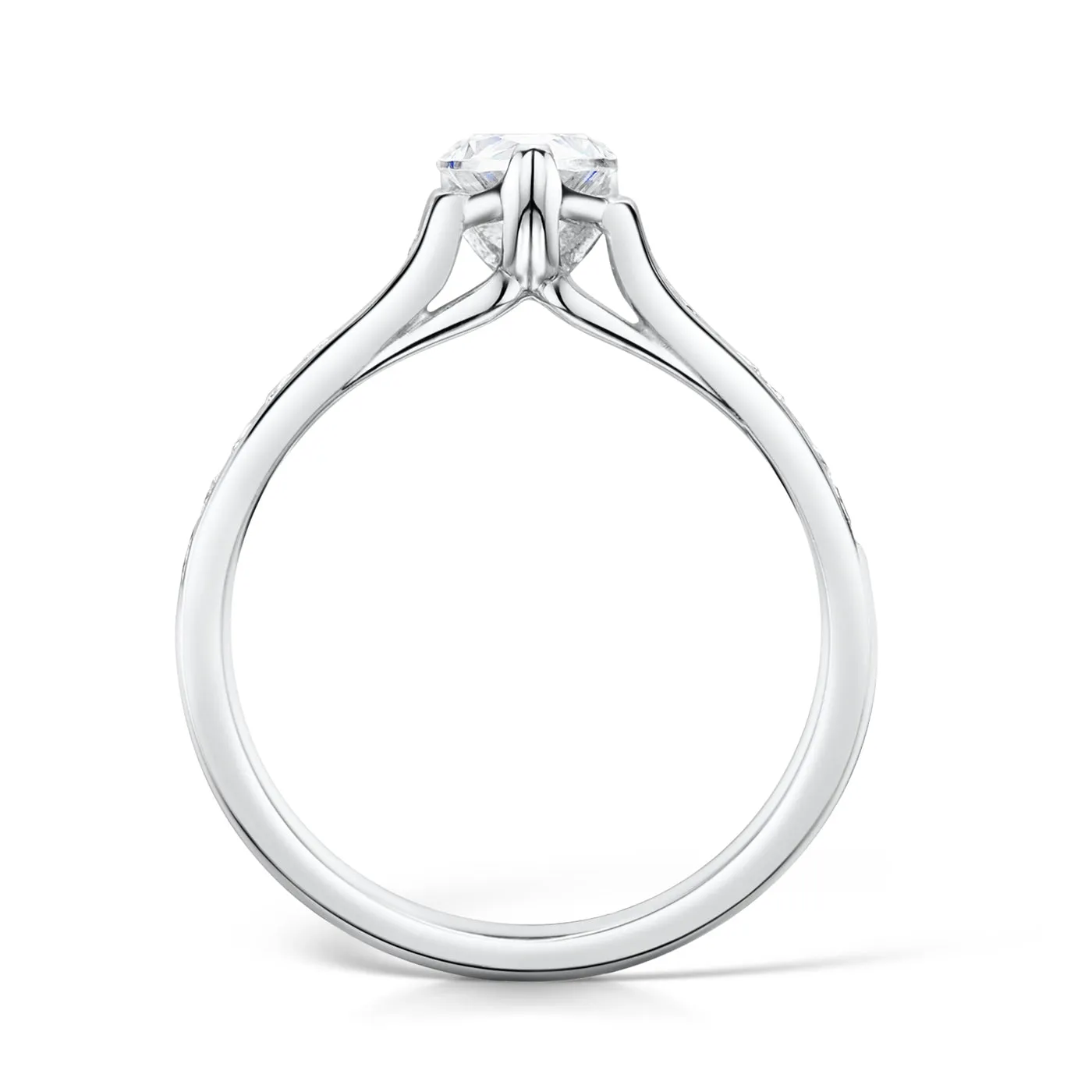 The Irene Ring | Pear Cut Lab Grown Diamond Channel Set Engagement sold by Ethica Diamonds product image thumbnail 3