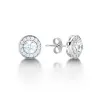The Diana Earrings | Round Lab Diamond Halo Studs sold by Ethica Diamonds