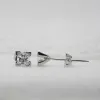 The Kady Earrings | 1.50ct D-E VVS1 Princess Cut 18k White Gold Solitaire sold by Ethica Diamonds