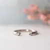The Alina Ring | Lab Diamond Open Shank Stacking Band sold by Ethica Diamonds