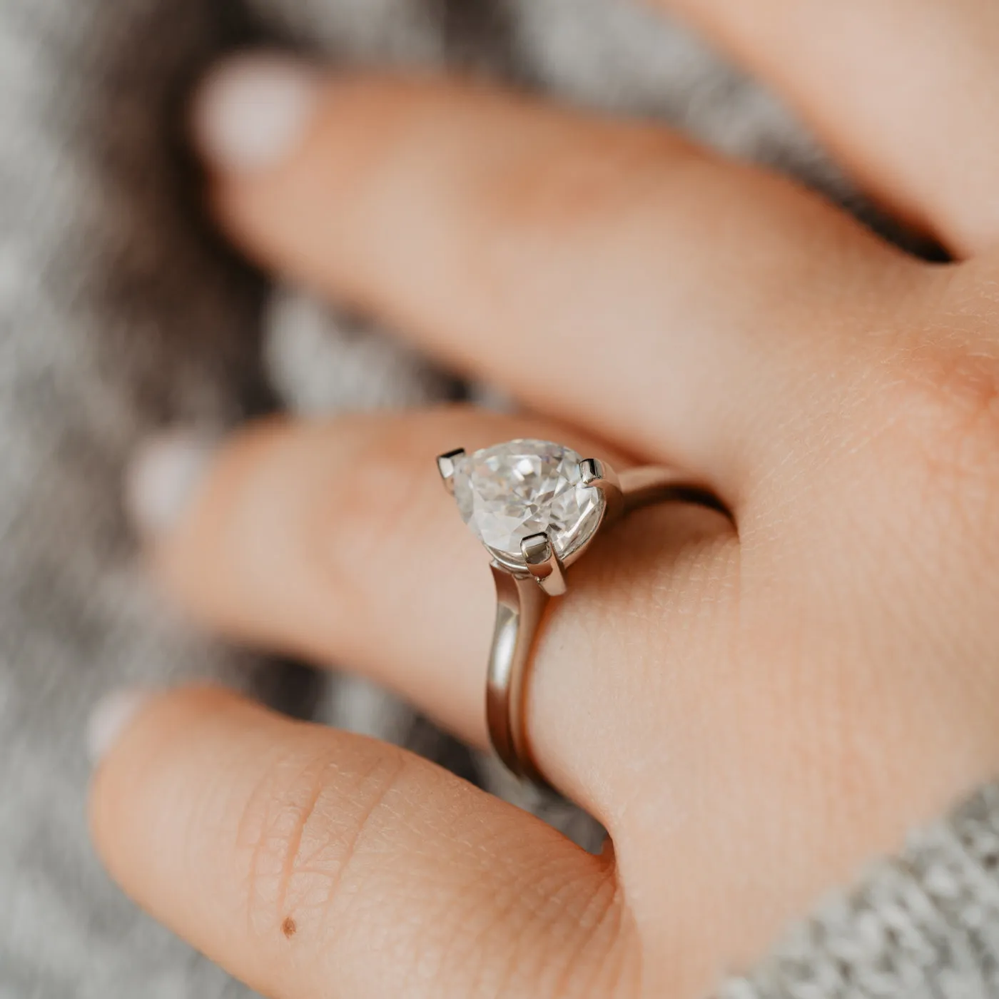 The Kendall Ring | 2.11ct D-E VVS1 Pear Cut Engagement Solitaire 950 Platinum sold by Ethica Diamonds product image thumbnail 5