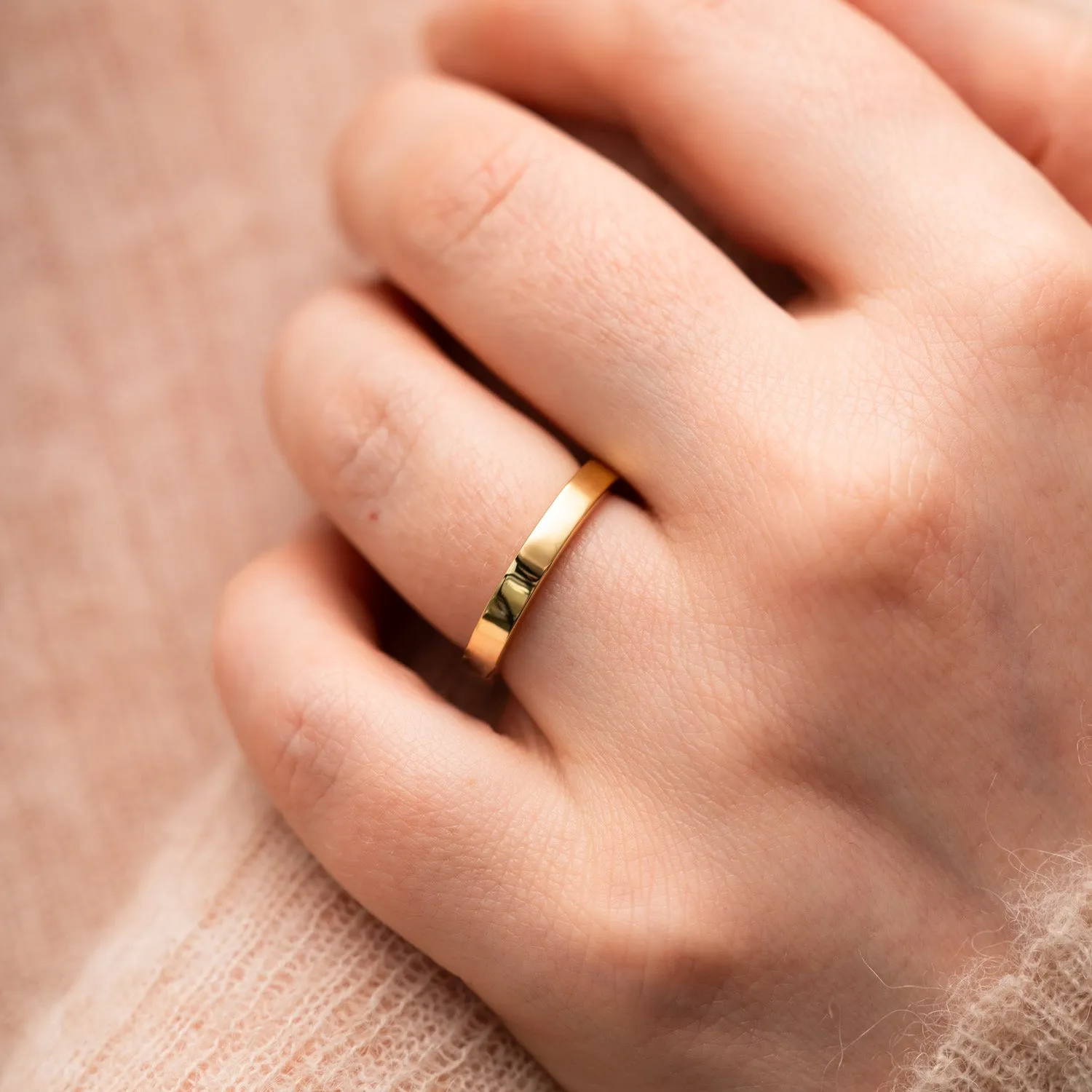 Flat Court | 3.0mm Wedding Band sold by Ethica Diamonds